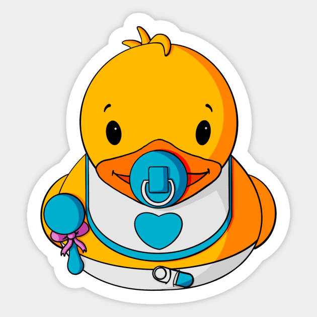 Baby Boy Rubber Duck Sticker by Alisha Ober Designs